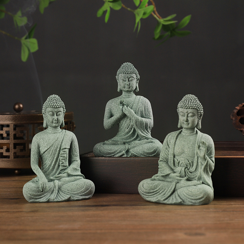 Home Decor Green - Buddha Garden Statue Fish Tank Decoration