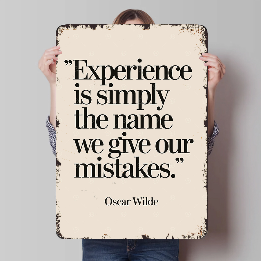 Home Decor Quotes Ideas - Oscar Wilde Quote Experience Mistakes Literature