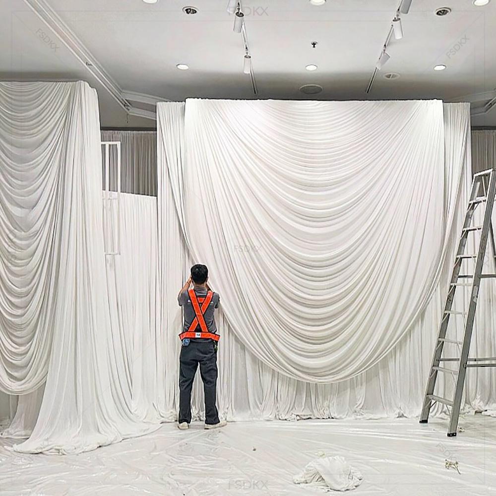 Home Decor White - FSDKX Cheap White Ice Silk Cloth