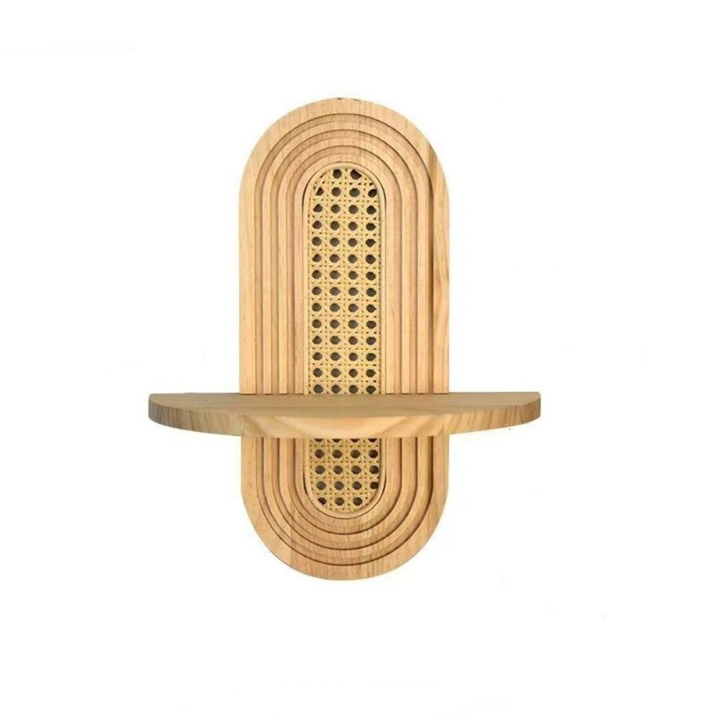 Home Decor Rattan - New Handmade Rattan Flower Shelf Boho