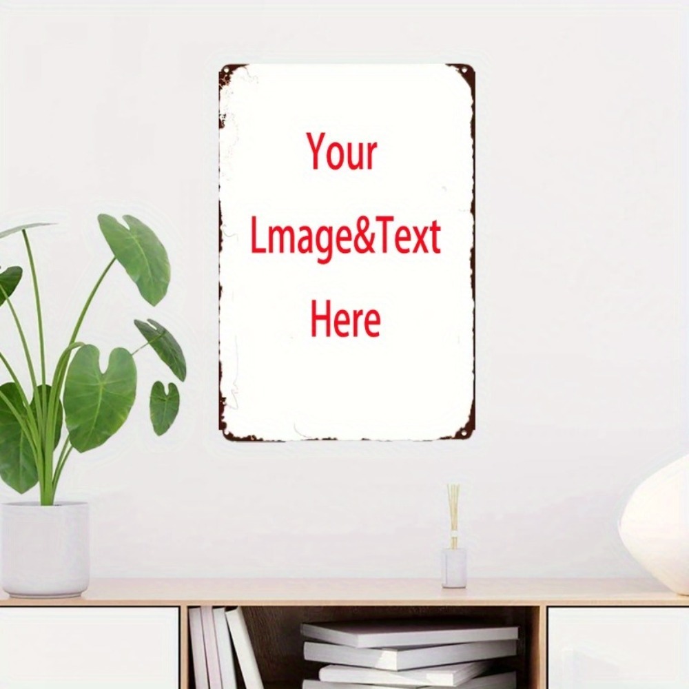 Home Decor White - Customizable Rustproof Aluminum Plaque Retro White