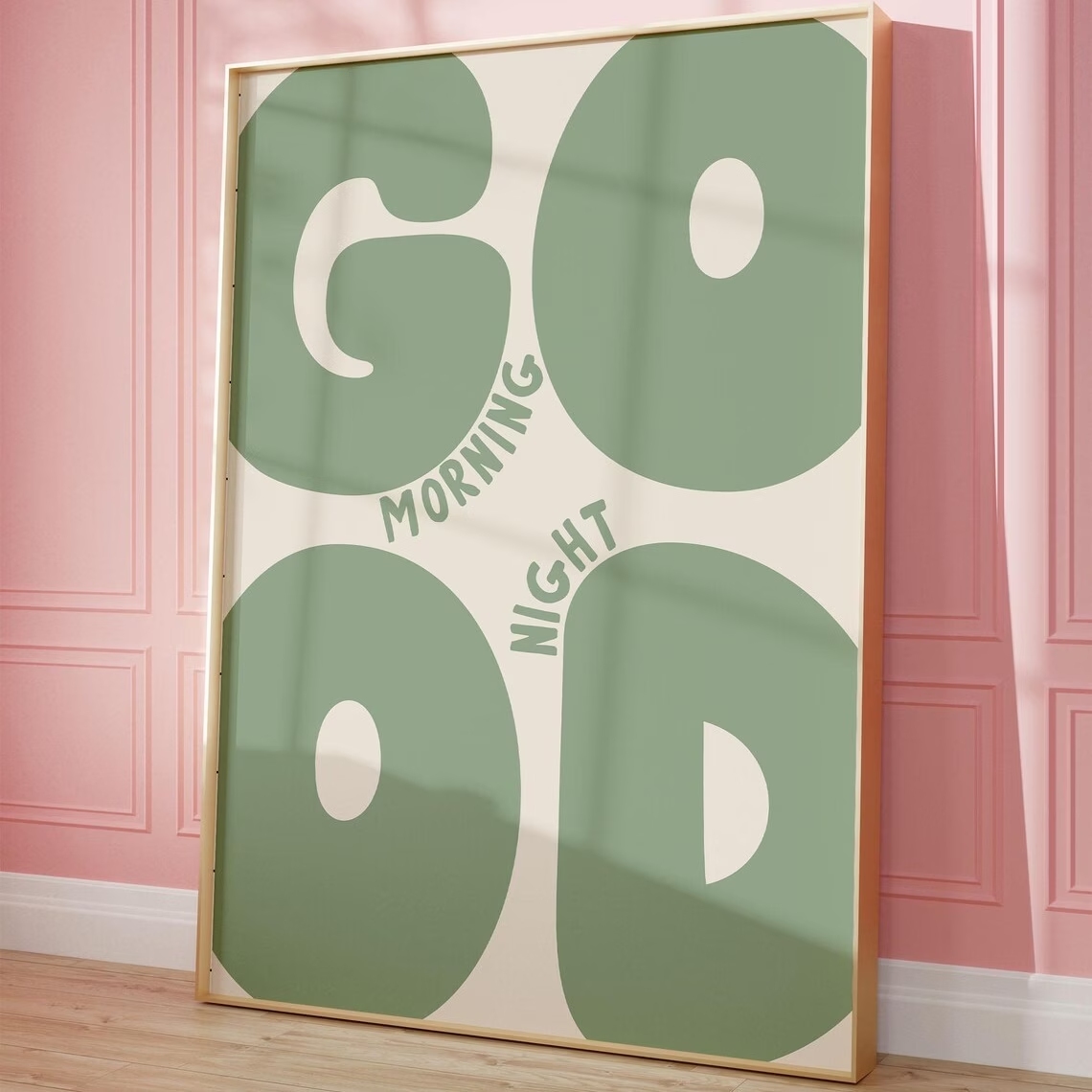 Home Decor Green - Modern Green Good Morning Good Night