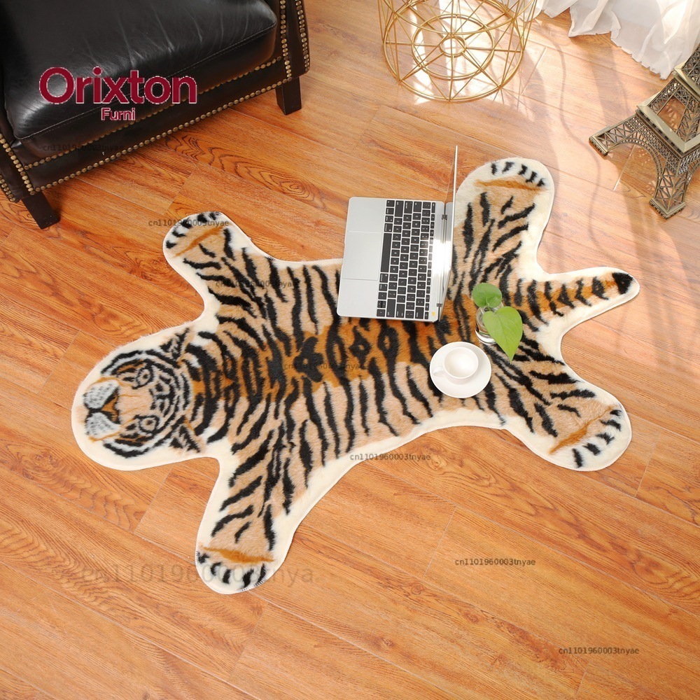 Cowhide Rug Faux - Tiger Printed Rug Cow Leopard Tiger