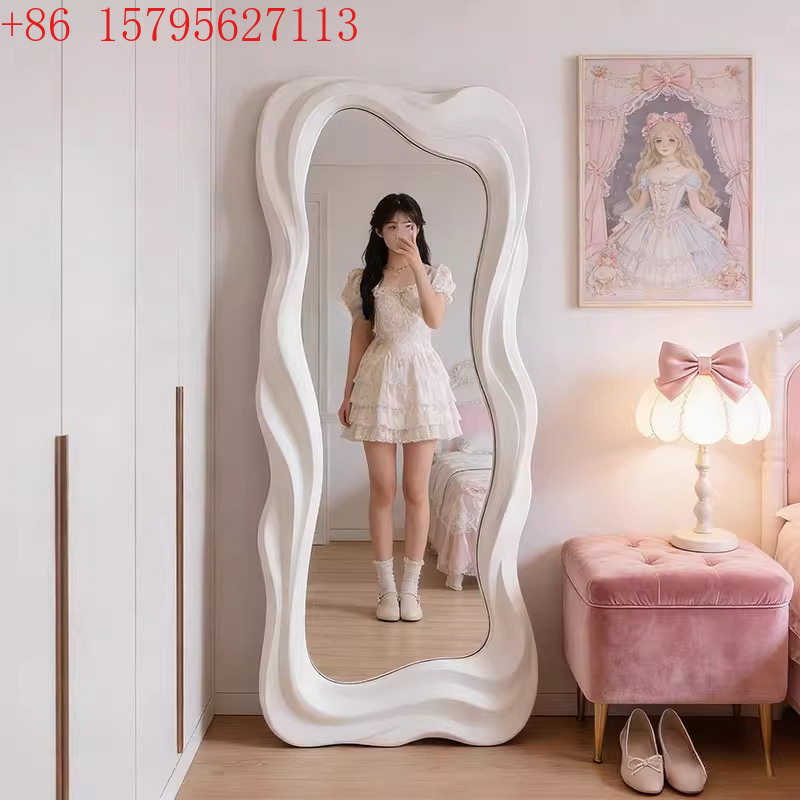 Home Decor Minimalist Style - cream style Alien full body mirror
