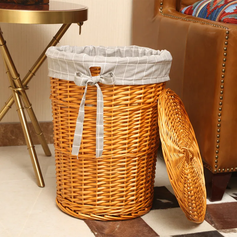 Home Decor Rattan - Rattan Hamper Stylish Laundry Basket with