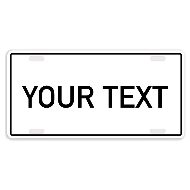 Home Decor White - Personalized White Metal Custom Text Sign