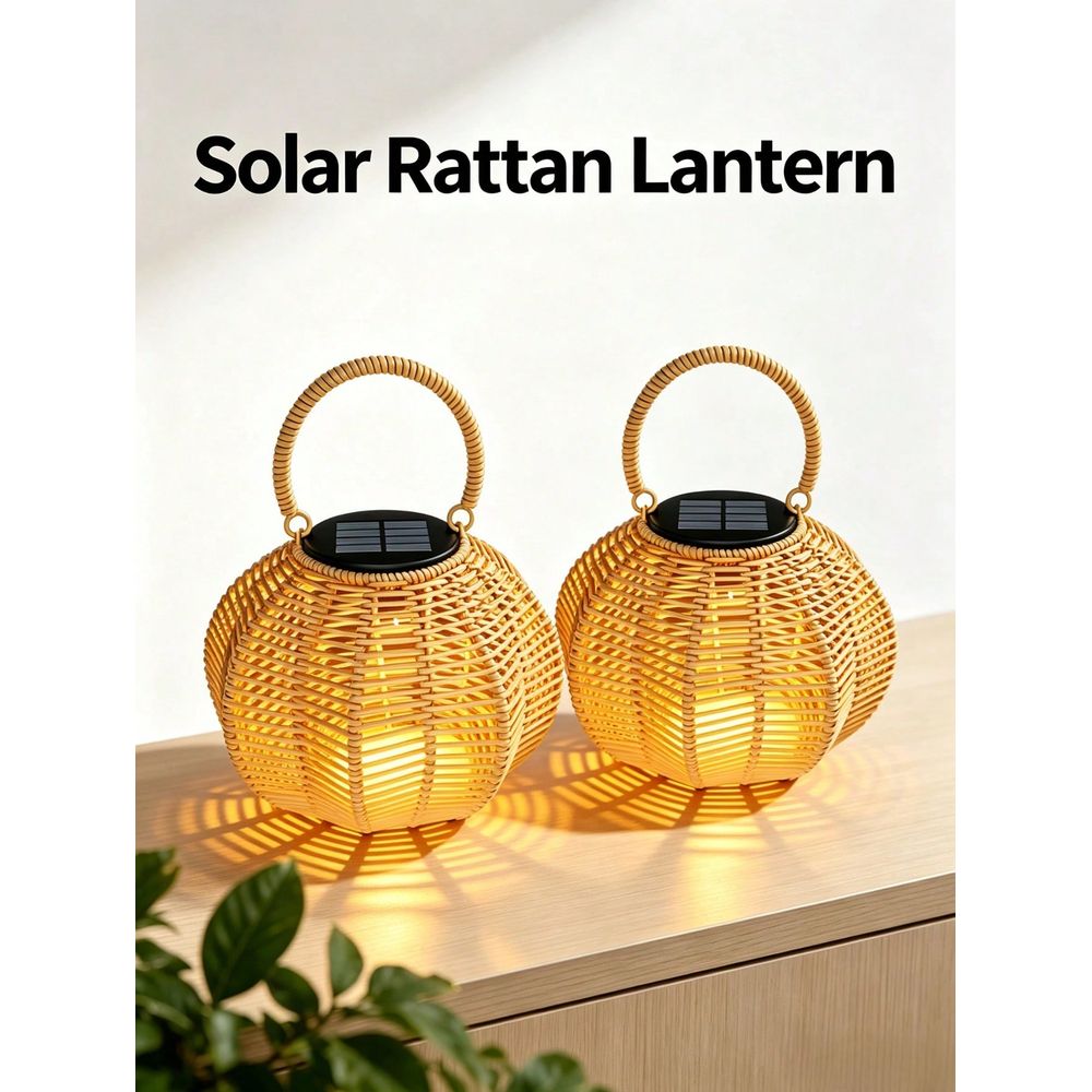 Home Decor Rattan - Rattan Solar Ambient Light For Home