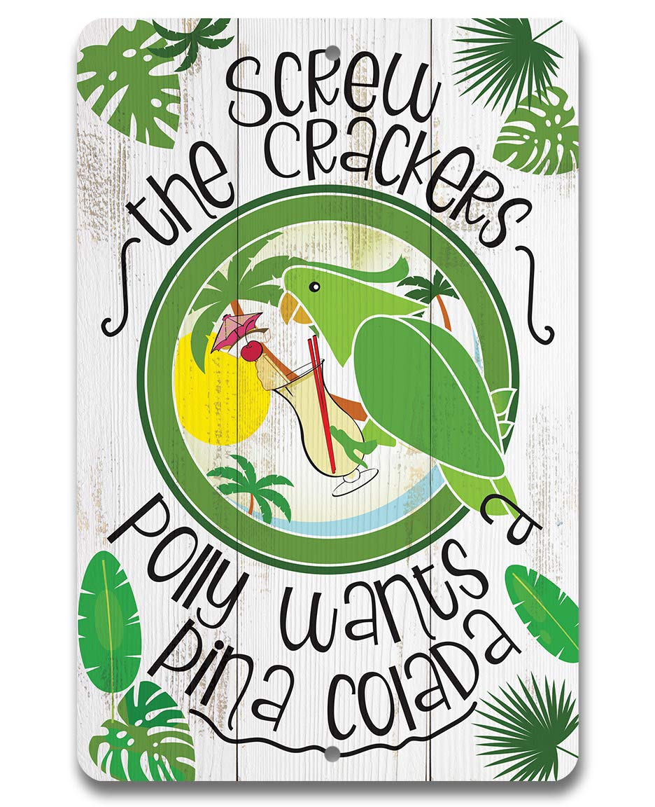Home Decor Green - Polly Wants Pina Colada - Metal