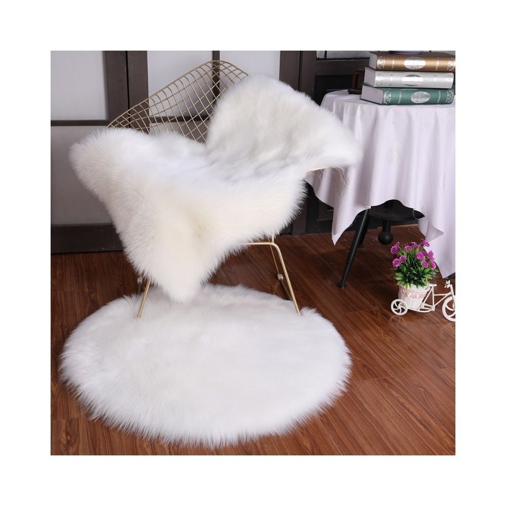 Cowhide Rug Faux - Imitation Wool Washable Fluffy Shaggy Long
