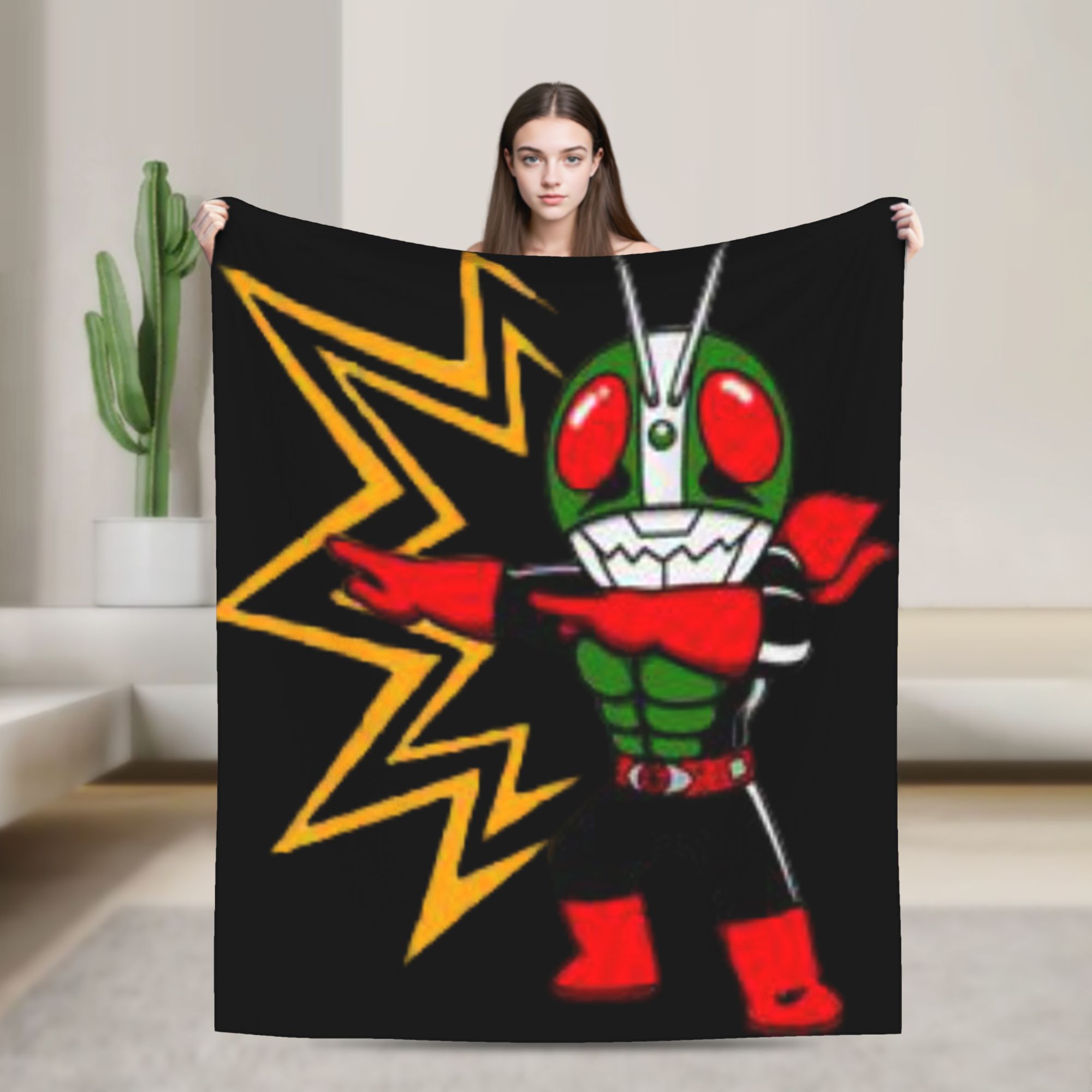 Home Decor Design Ideas - Kamen Rider Cartoon Blankets Decorative Flannel