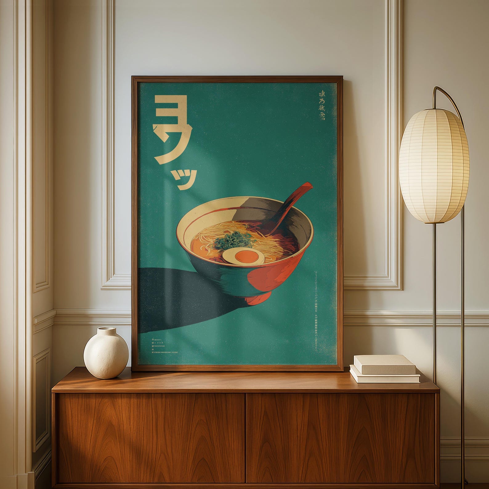 Home Decor Minimalist Style - Retro Japanese Ramen Canvas Art Print
