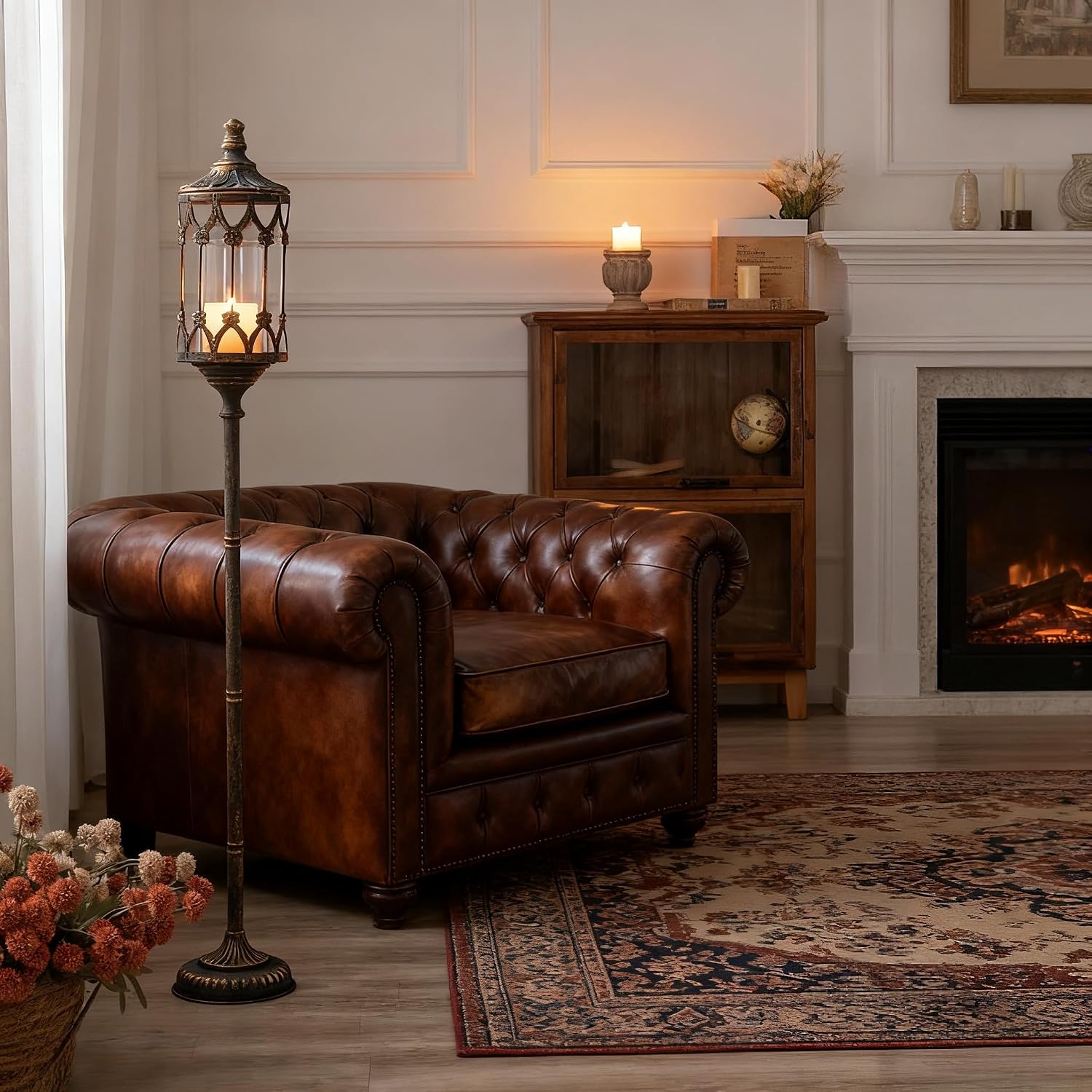 Home Decor Event - Antique Gold 41 Inch Tall Vintage
