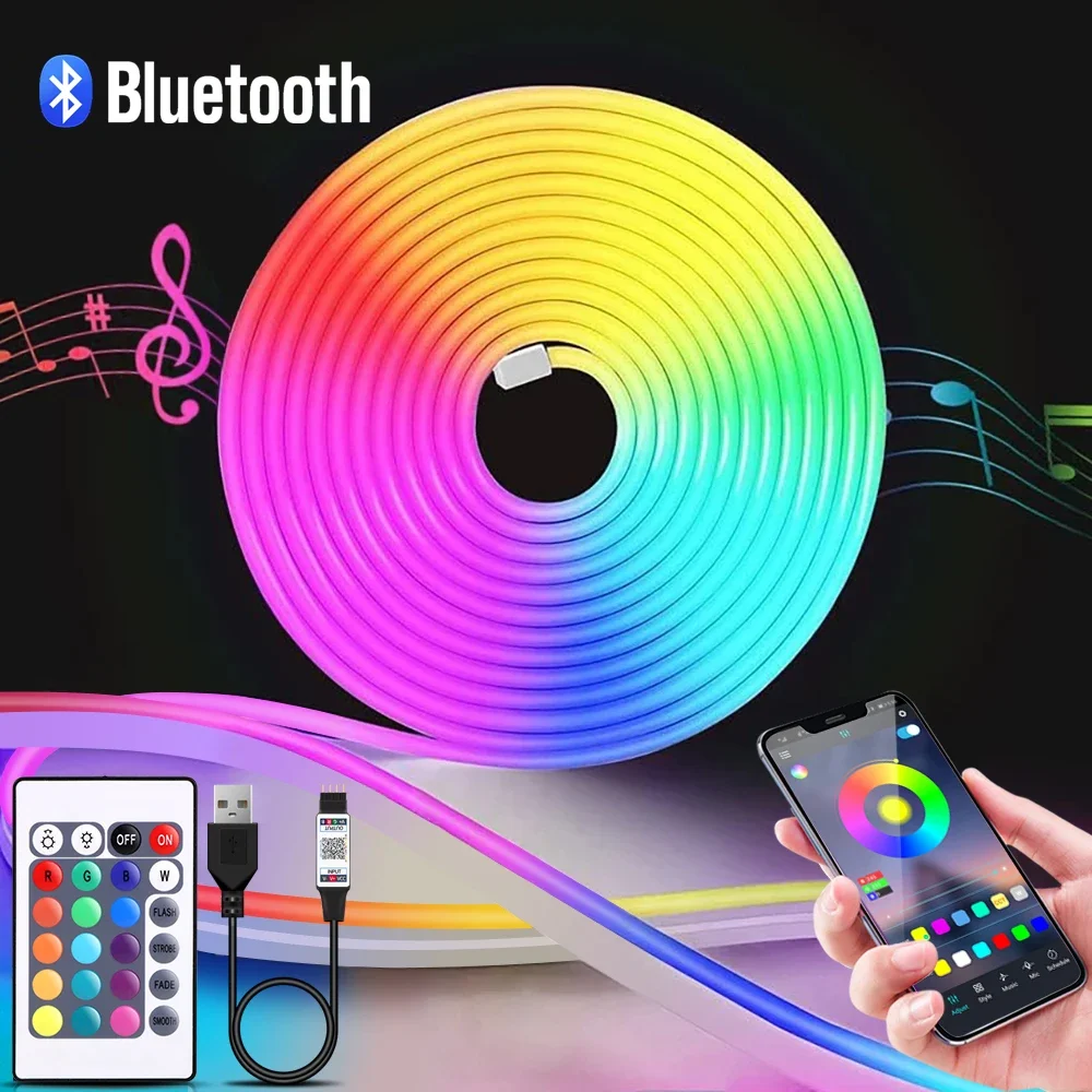 Home Decor Lighting - 1-5m RGB LED Neon Strip Light