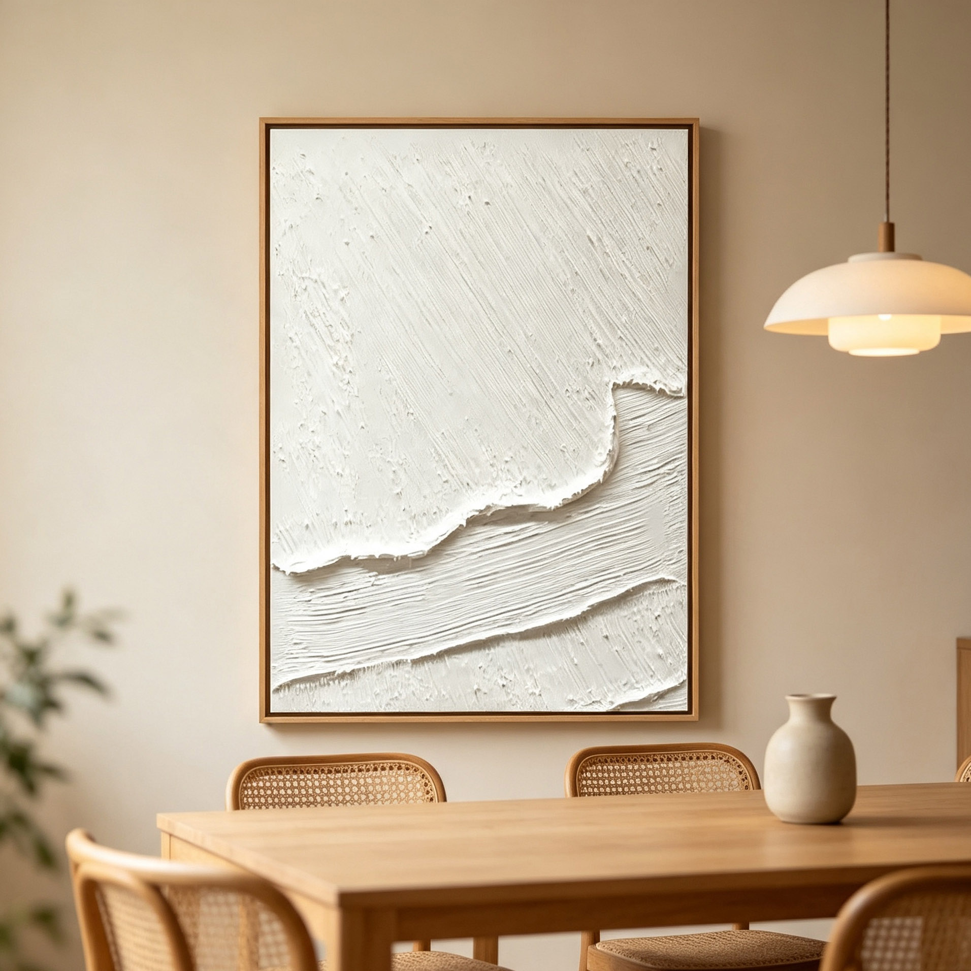 Hand-Painted White 3D Thick Te - Home Decor White 评论和价格