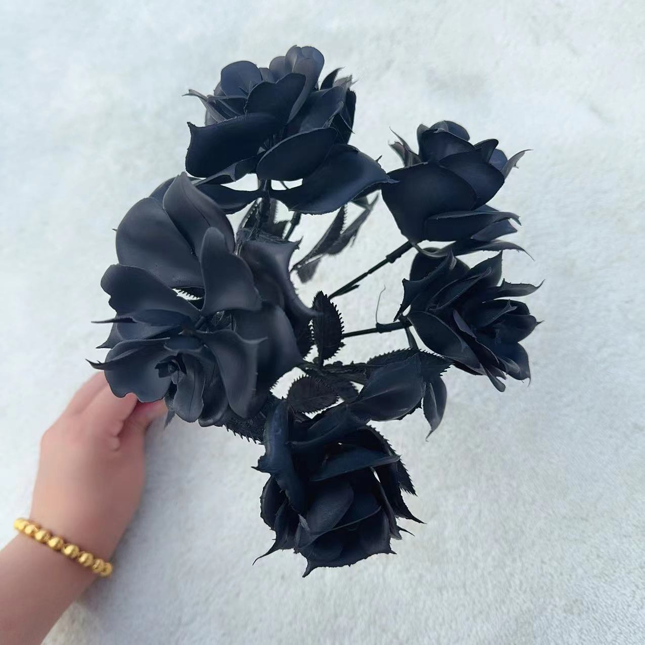 Black Halloween Artificial Flo - Home Decor Event 评论和价格