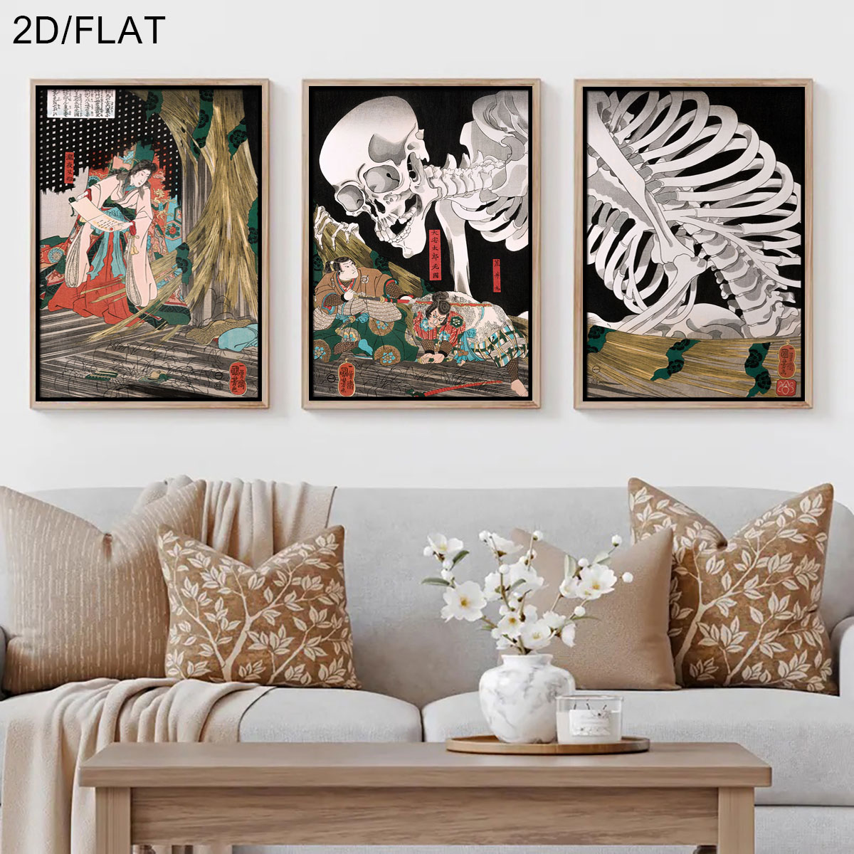 3pcs Retro Japanese Takiyasha  - Home Decor Japandi 评论和价格
