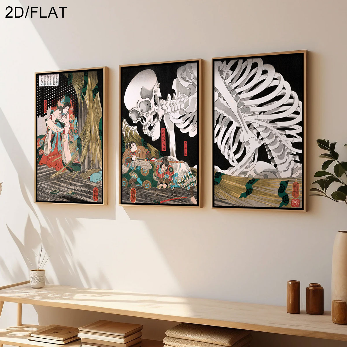 3pcs Retro Japanese Takiyasha  - Home Decor Japandi 评论和价格