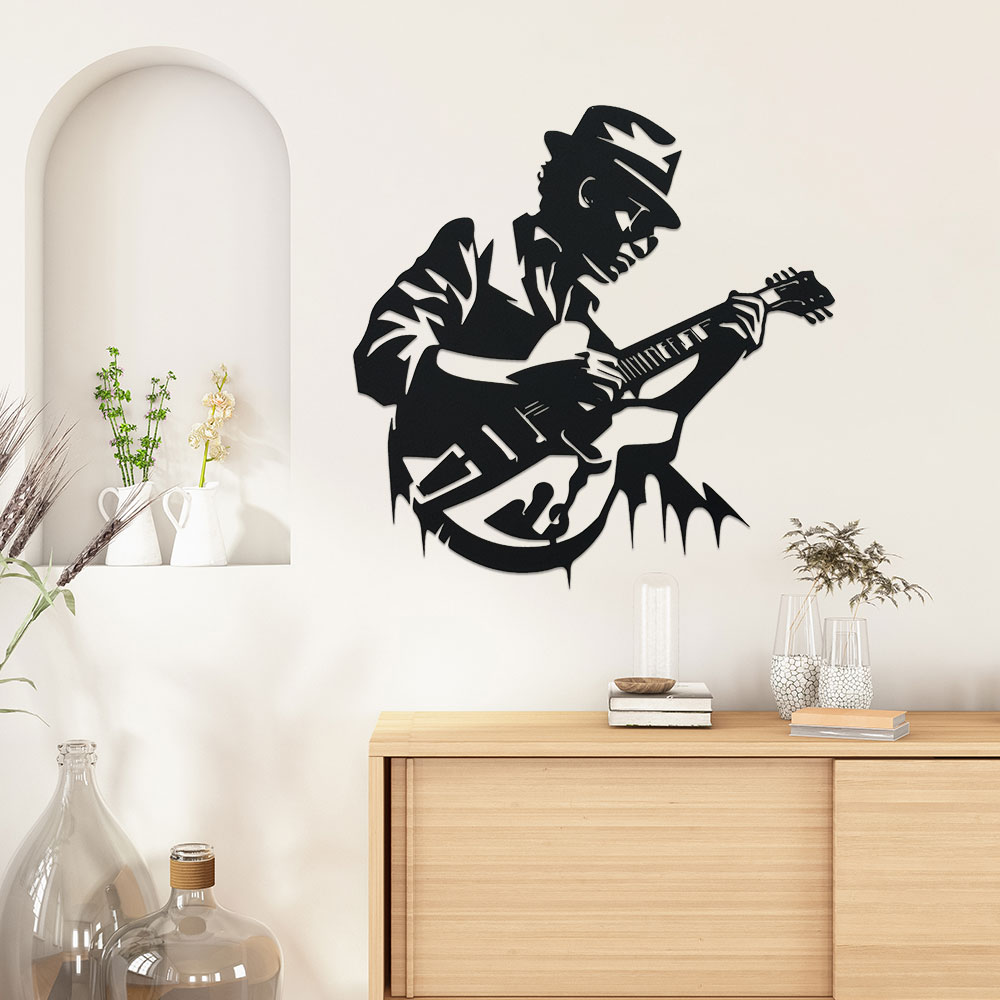 Guitarist Metal Wall Art,1pc U - Home Decor Enthusiast 评论和价格