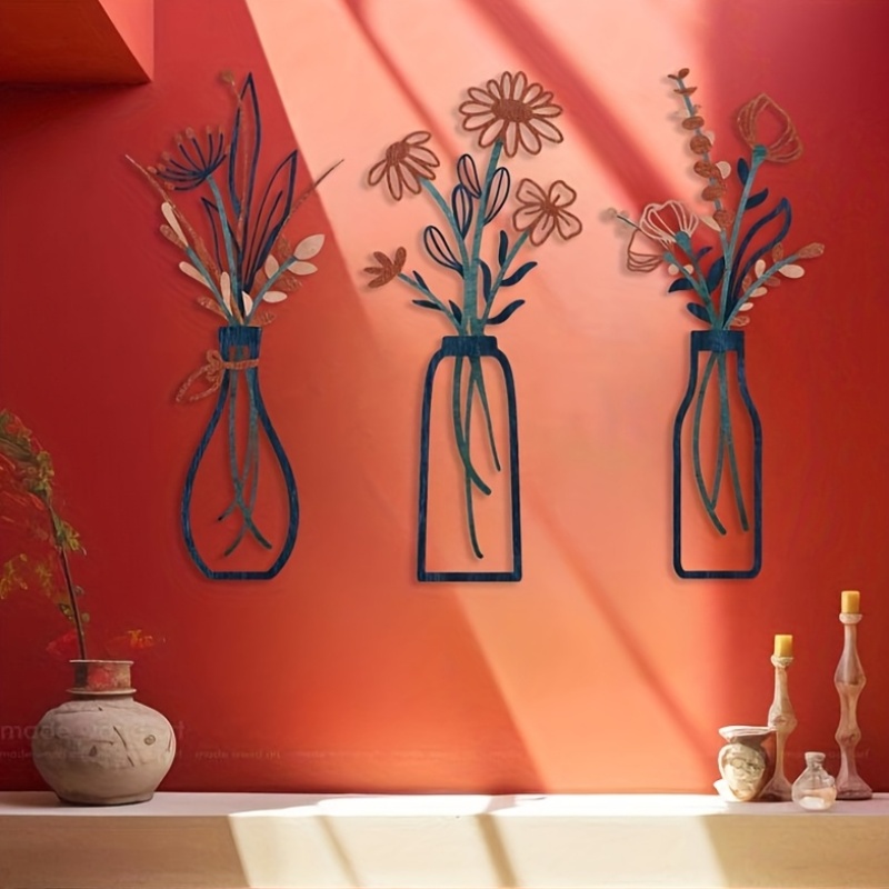 3 Large Floral Wall Art Sculpt - Home Decor Event 评论和价格