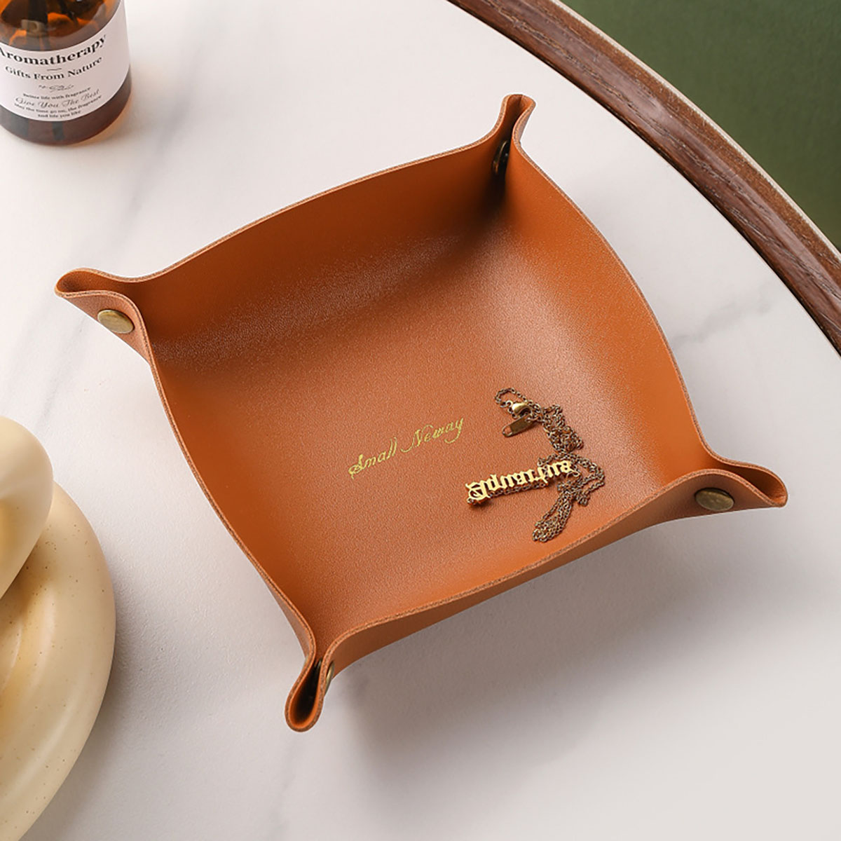Nordic Style Leather Storage T - Home Decor Japandi 评论和价格