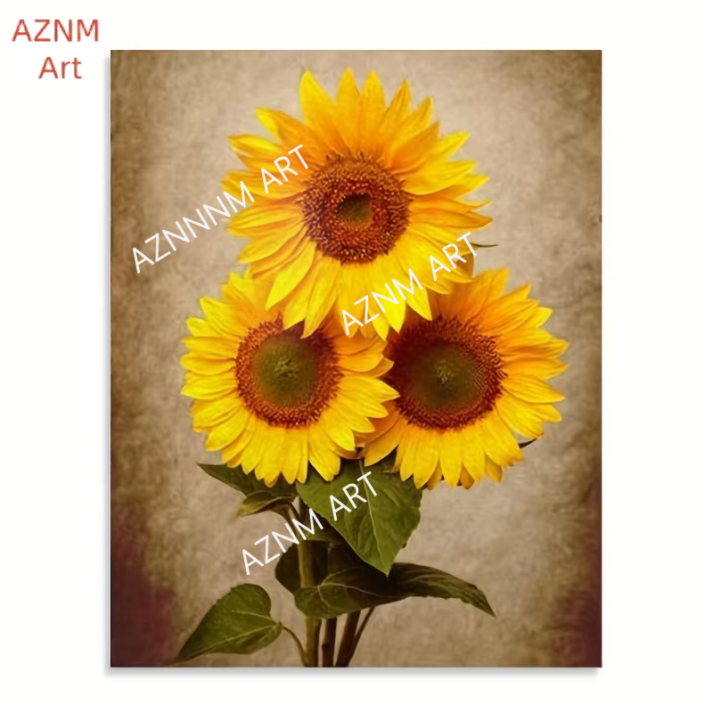 1/3PCS Deco Sunflower Canvas W - Home Decor Minimalist Style 评论和价格