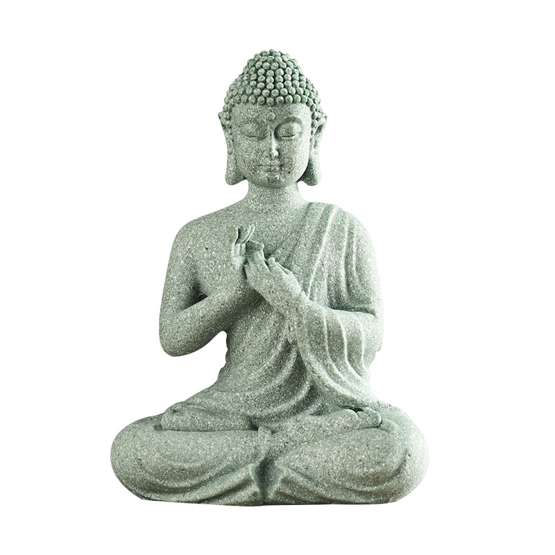 Buddha Garden Statue Fish Tank - Home Decor Green 评论和价格
