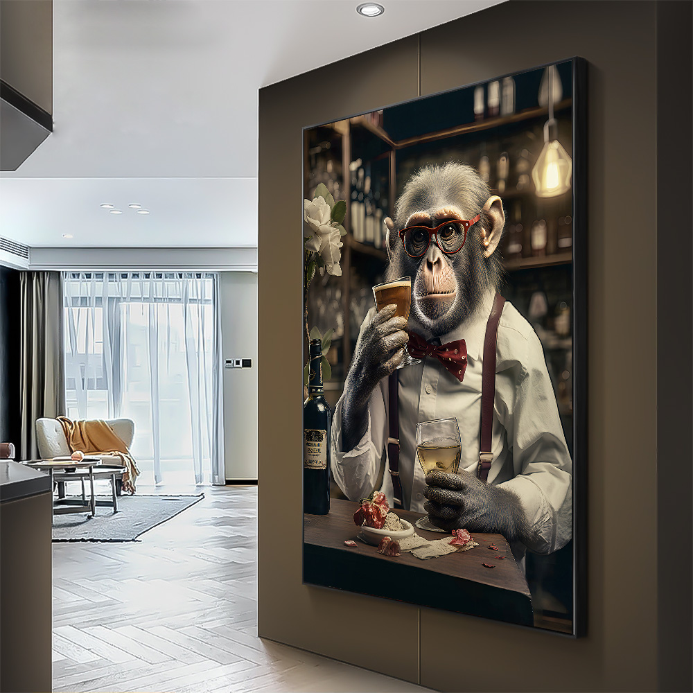 Nordic Gorilla Wear Suit Wall  - Home Decor Japandi 评论和价格
