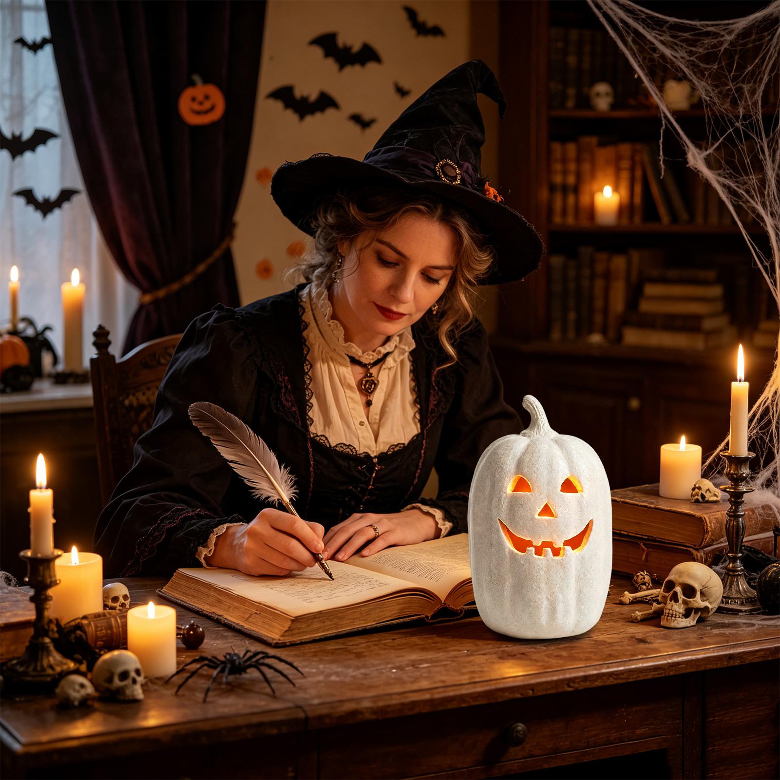 Spooky Pumpkin Lanterns Pumpki - Home Decor Resin 评论和价格