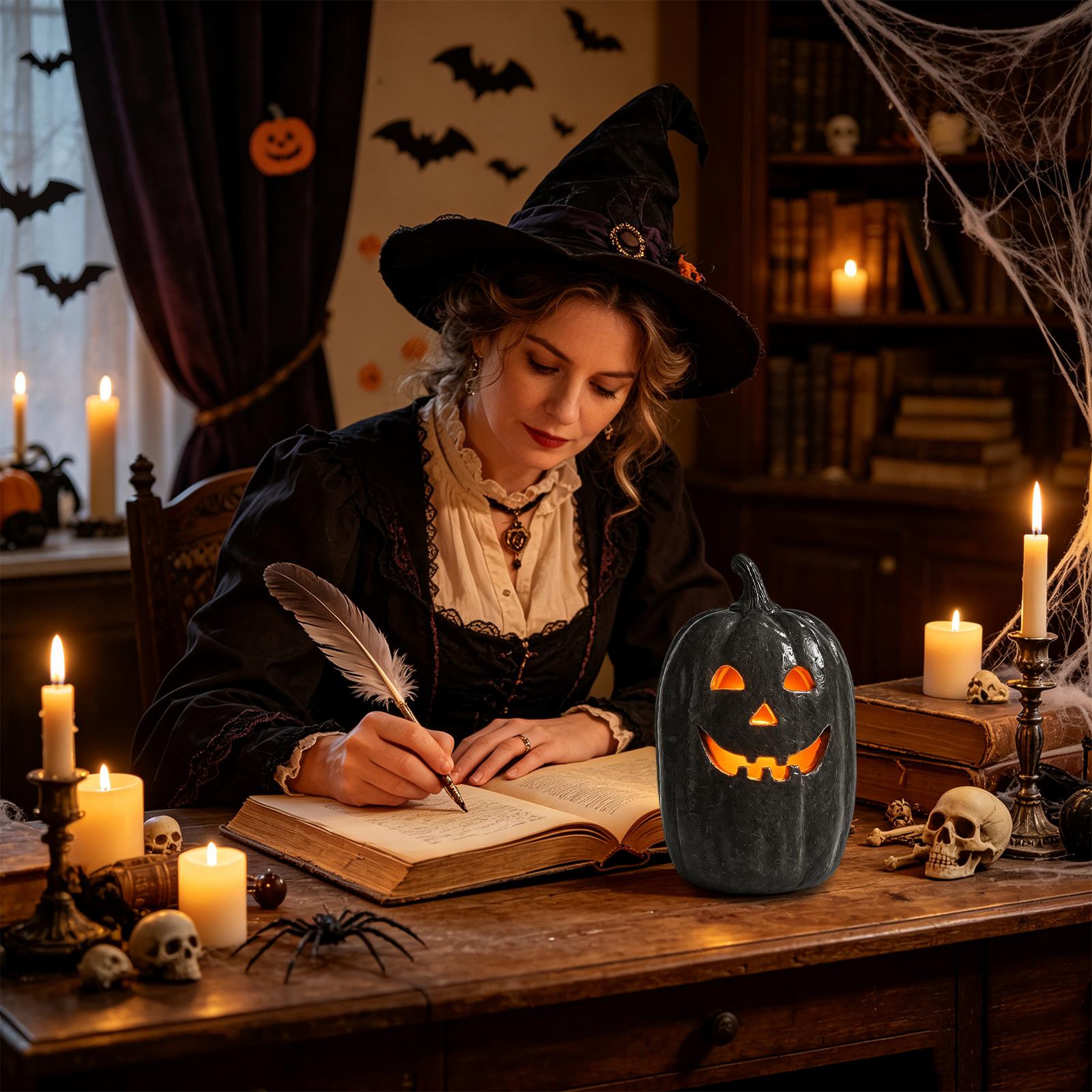 Spooky Pumpkin Lanterns Pumpki - Home Decor Resin 评论和价格