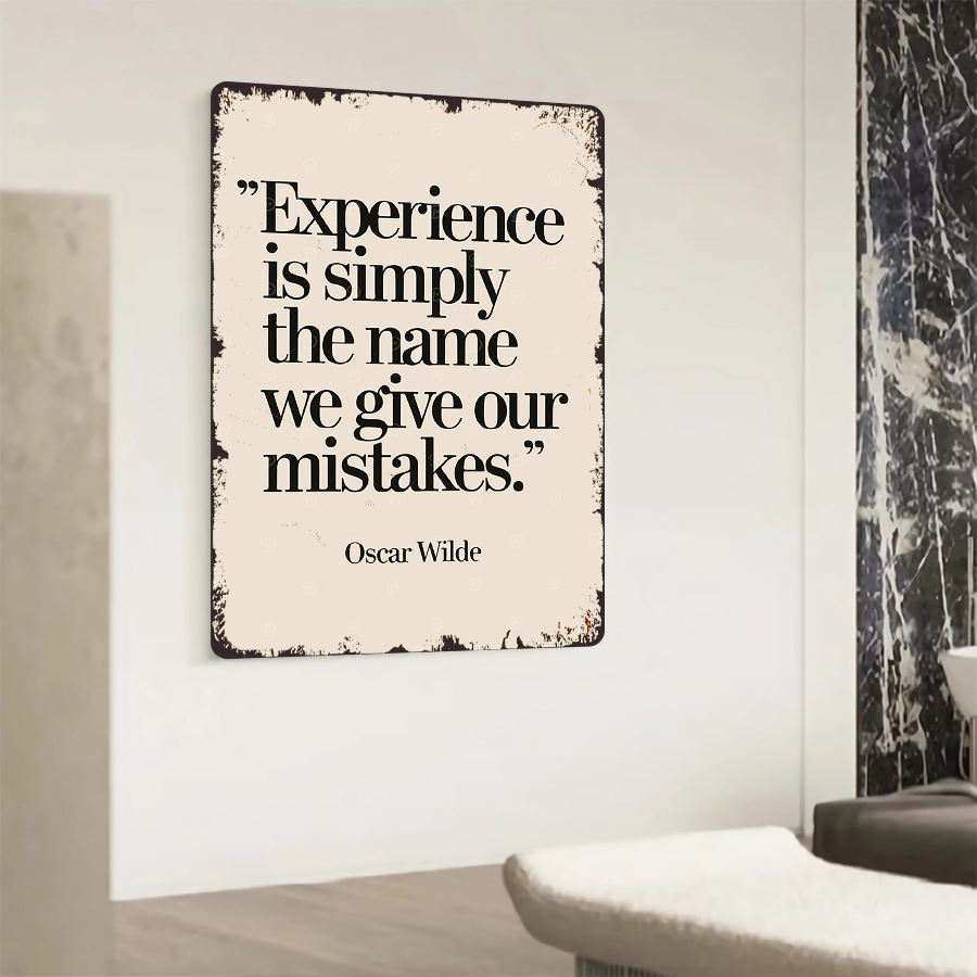 Oscar Wilde Quote Experience M - Home Decor Quotes Ideas 评论和价格