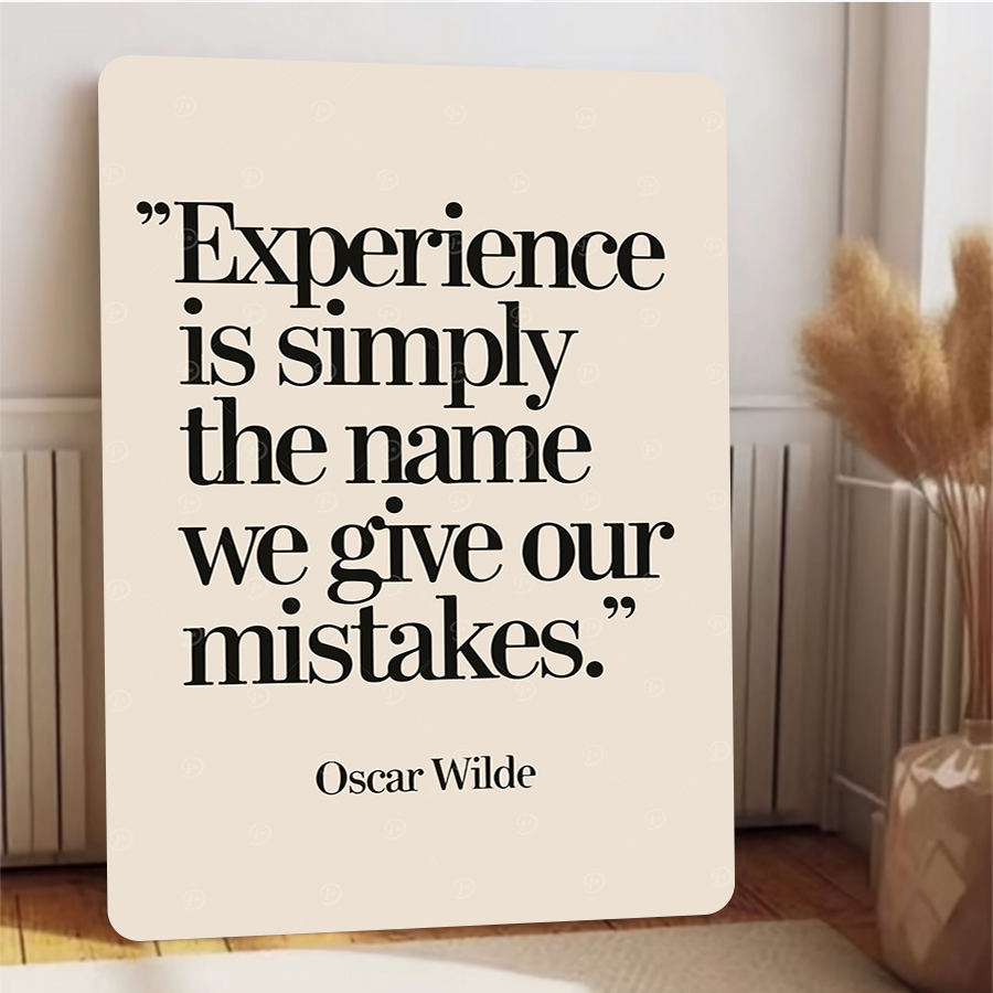 Oscar Wilde Quote Experience M - Home Decor Quotes Ideas 评论和价格