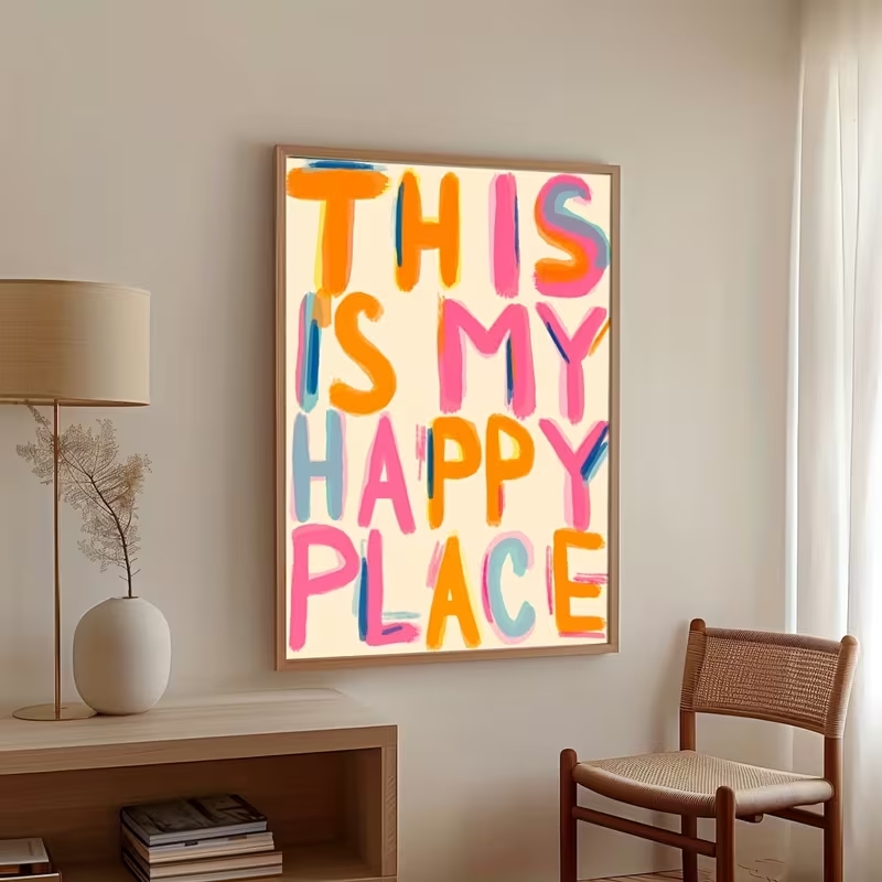 Modern This Is My Happy Place  - Home Decor Aesthetic 评论和价格