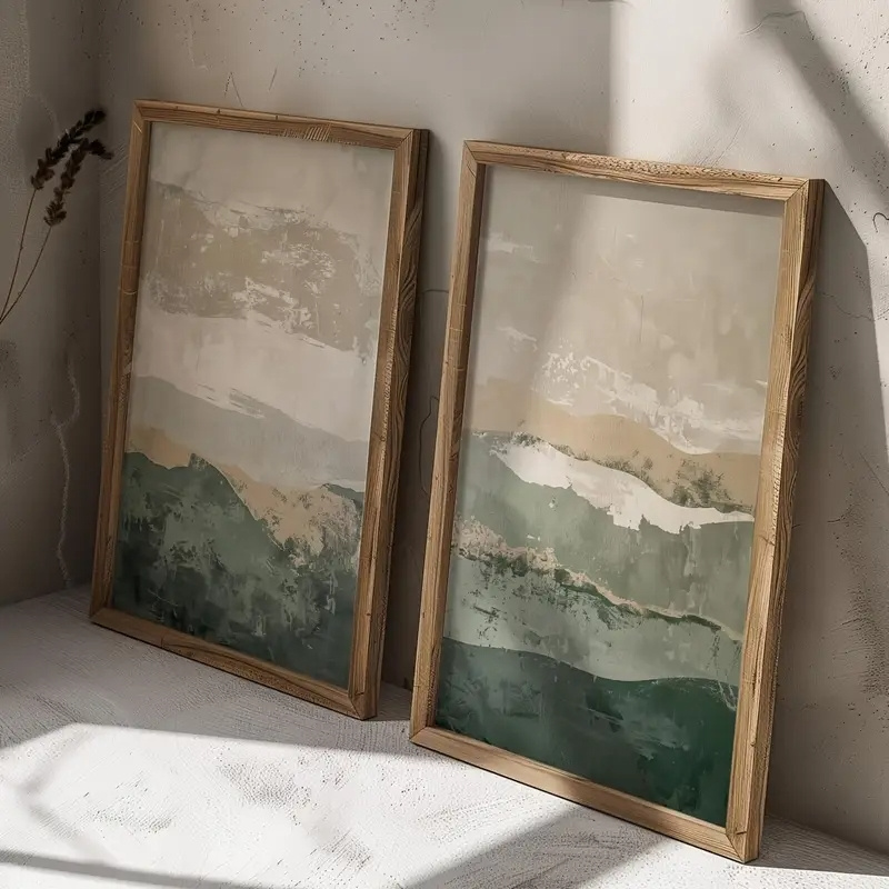 2pcs/set Wabi Sabi Abstract Ge - Home Decor Japandi 评论和价格