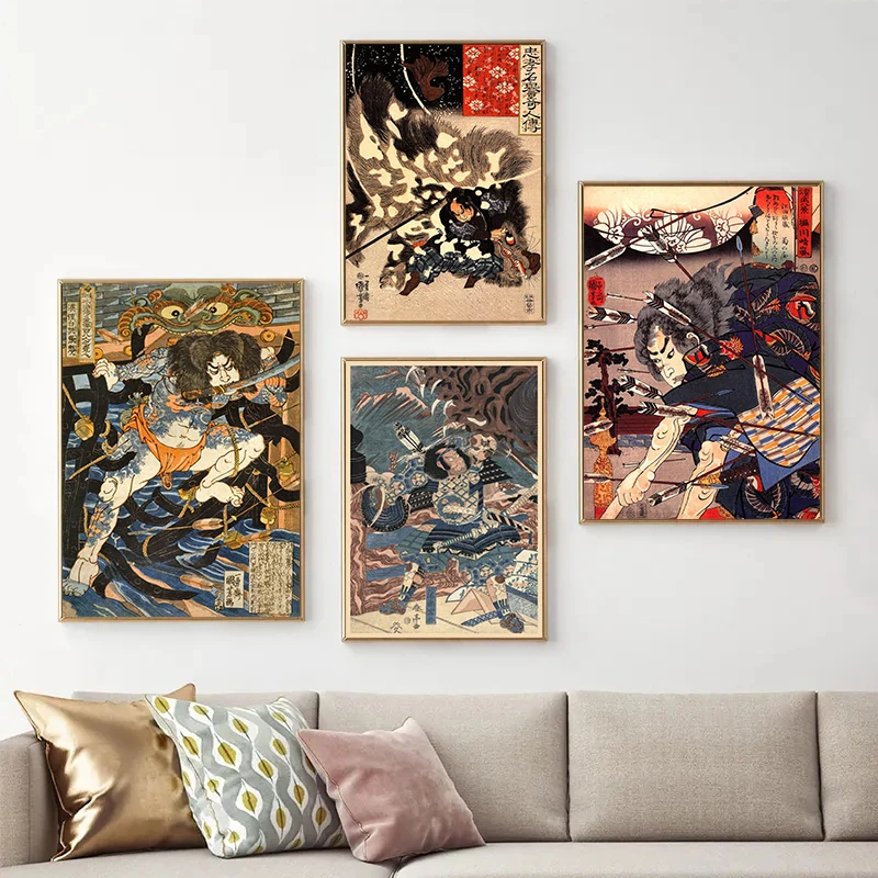 Canvas Painting Retro Japanese - Home Decor Japandi 评论和价格