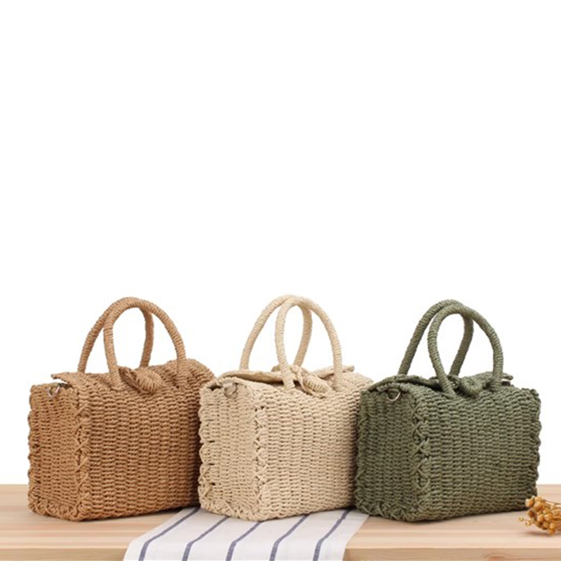 Summer Straw Beach Bag Handmad - Home Decor Rattan 评论和价格