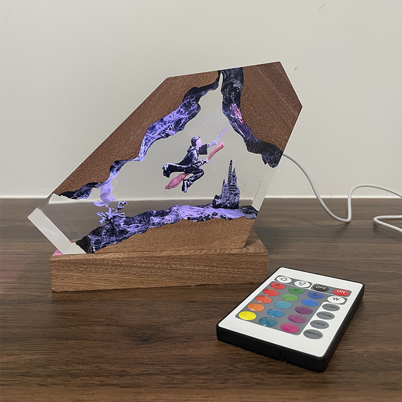 Wood Resin Epoxy Lamp Wizard B - Home Decor Resin 评论和价格