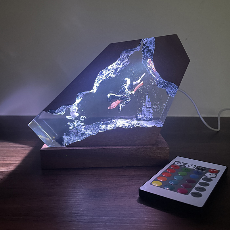 Wood Resin Epoxy Lamp Wizard B - Home Decor Resin 评论和价格