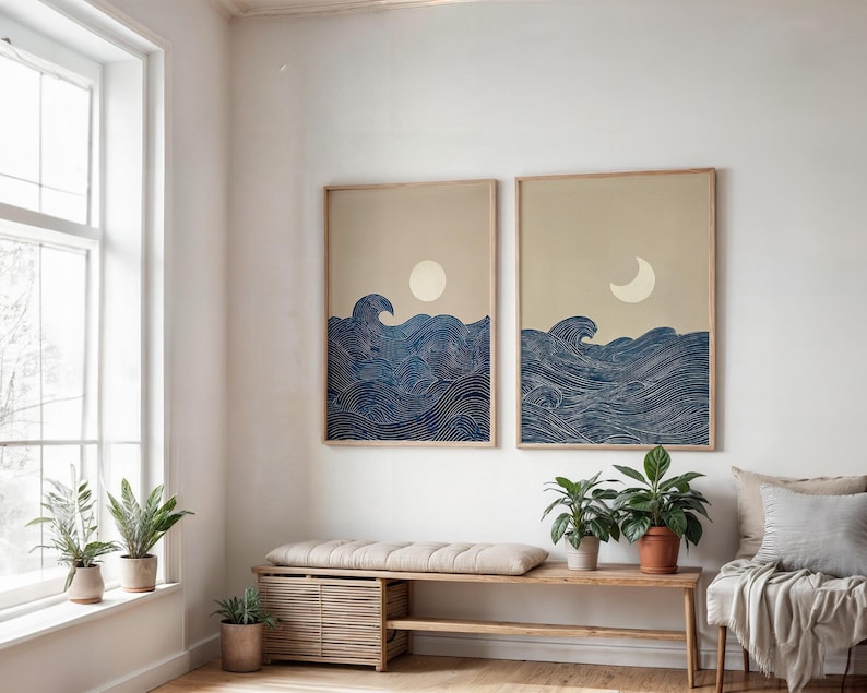 2pcs Japandi Minimalist Moon C - Home Decor Minimalist Style 评论和价格