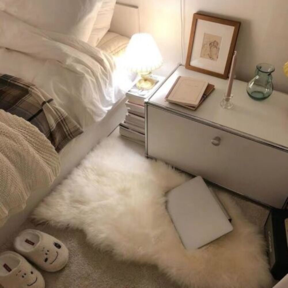 Imitation Wool Non Slip Fluffy - Cowhide Rug Faux 评论和价格