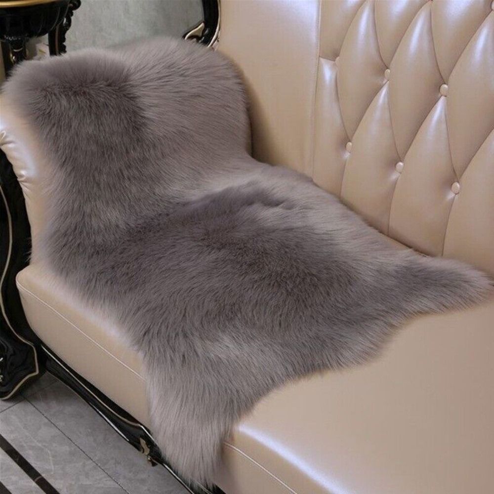 Imitation Wool Non Slip Fluffy - Cowhide Rug Faux 评论和价格
