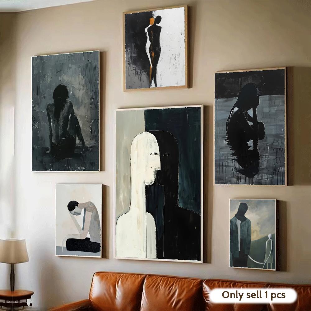 Dark Paintings Art Design Post - Home Decor Design Ideas 评论和价格