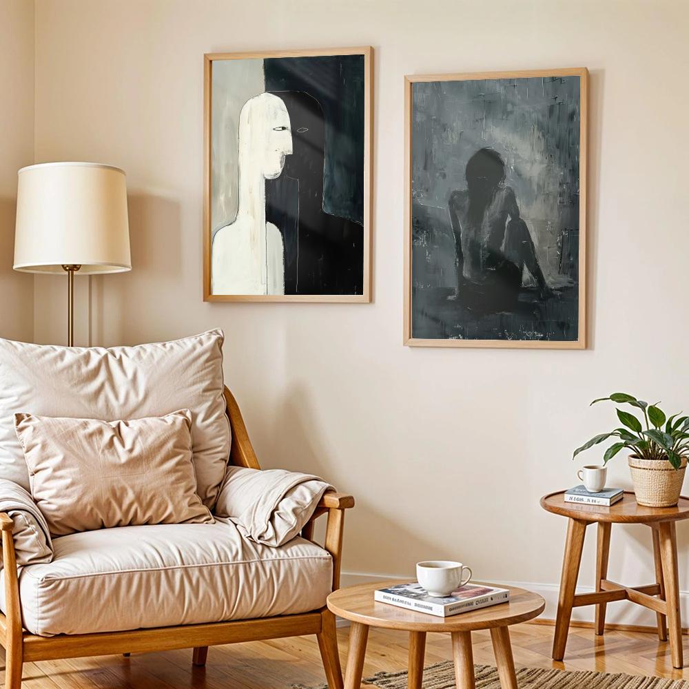Dark Paintings Art Design Post - Home Decor Design Ideas 评论和价格