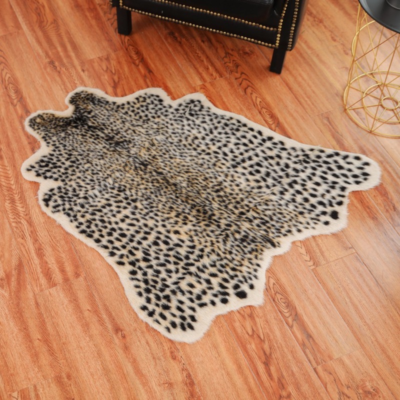 Leopard Cow Print Rug Faux Hid - Cowhide Rug Faux 评论和价格
