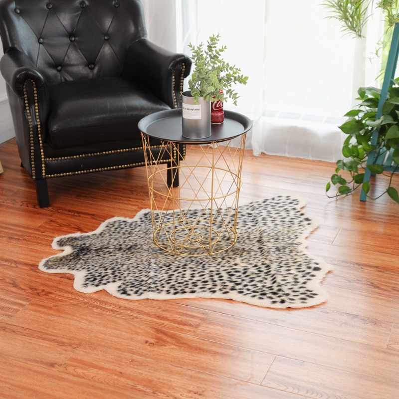 Leopard Cow Print Rug Faux Hid - Cowhide Rug Faux 评论和价格