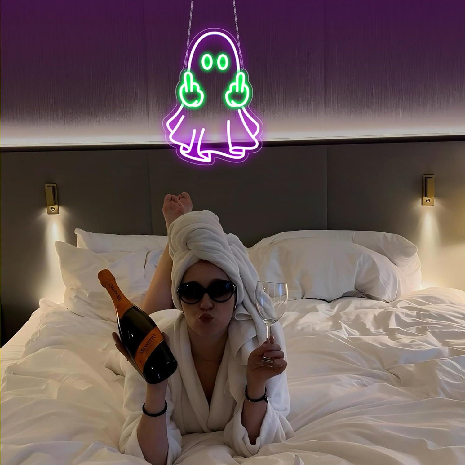 Ghost Neon Sign USB Powered LE - Home Decor Lighting 评论和价格