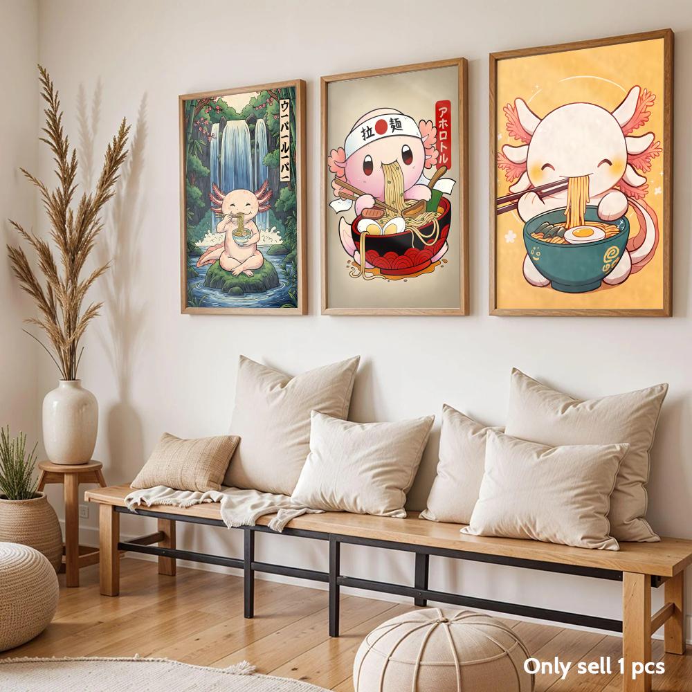 Ramen Axolotls Art Design Post - Home Decor Design Ideas 评论和价格