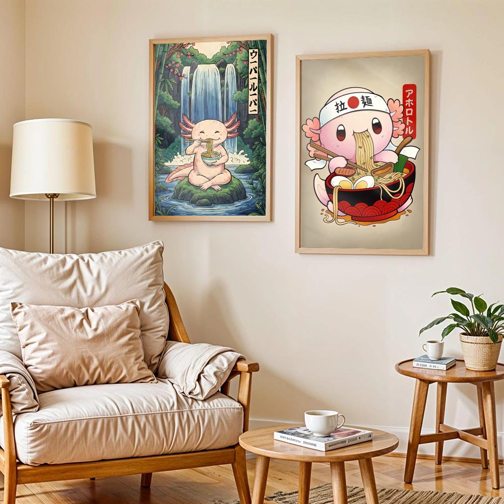Ramen Axolotls Art Design Post - Home Decor Design Ideas 评论和价格