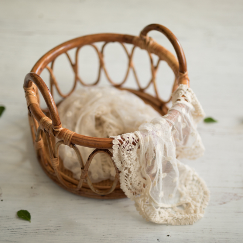 Baby Rattan Basket Newborn Pho - Home Decor Rattan 评论和价格