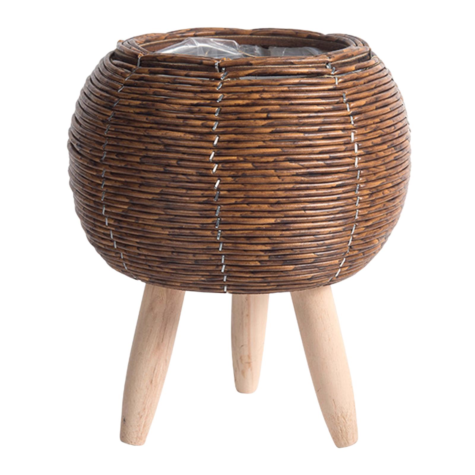 Woven Basket with Stand Indoor - Home Decor Rattan 评论和价格