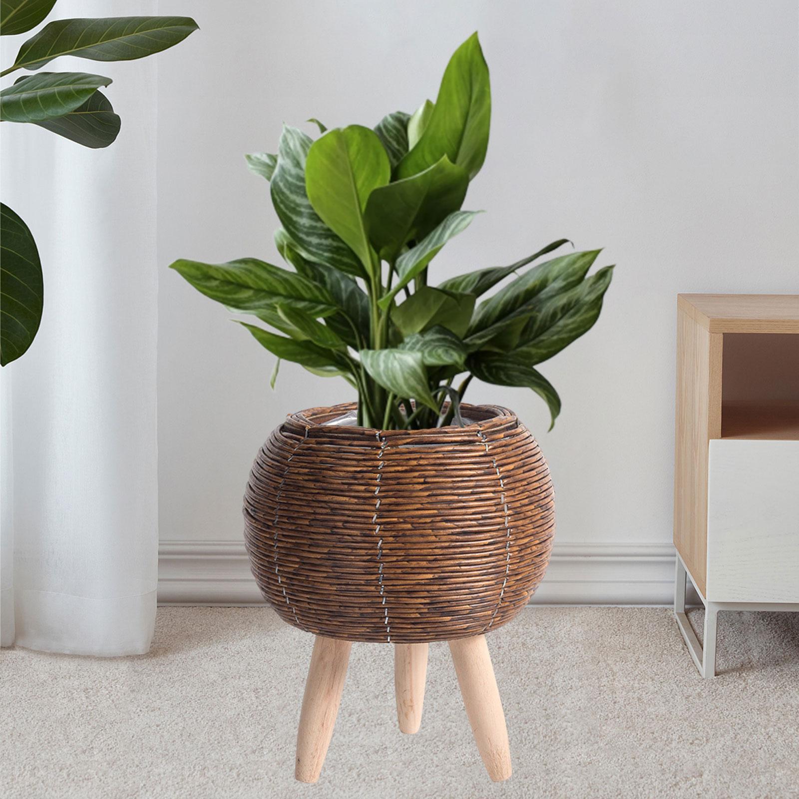 Woven Basket with Stand Indoor - Home Decor Rattan 评论和价格